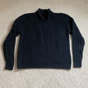 Men's Alex Steven’s Black Ribbed Sweater size L